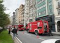 Şişli’de tadilat halindeki binada çıkan yangın söndürüldü