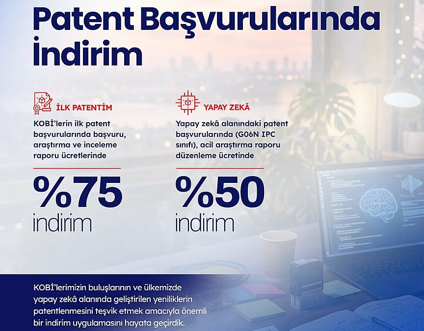 KOBİ'lerin patent başvuru ücretlerine indirim