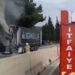 Hatay'da seyir halindeyken alev alan TIR yandı