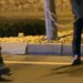 Otomobilin çarptığı yaban domuzunu kementle yol kenarına çekmeye çalıştı