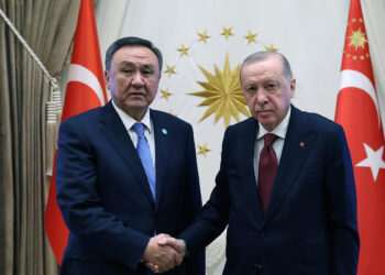 Cumhurbaşkanı Erdoğan, TDT Genel Sekreteri Ömüraliyev'i kabul etti