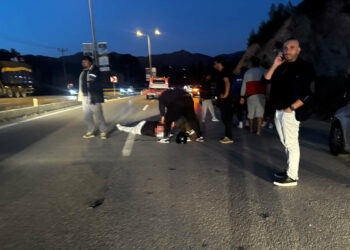 Bodrum'da motosikletin çarptığı yaya öldü; kaza anı kameralara yansıdı