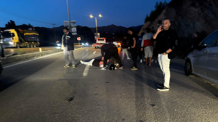 Bodrum'da motosikletin çarptığı yaya öldü; kaza anı kameralara yansıdı
