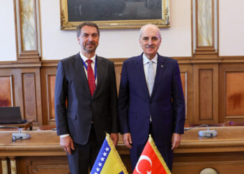TBMM Başkanı Numan Kurtulmuş, Kuzey Makedonya Meclis Başkanı Gaşi ile görüştü