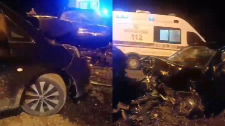 Ardahan'da 2 otomobil kafa kafaya çarpıştı: 4 yaralı