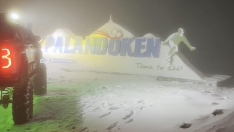 Palandöken'de tipi etkili oldu: Kar kalınlığı 5 santimetreye yaklaştı